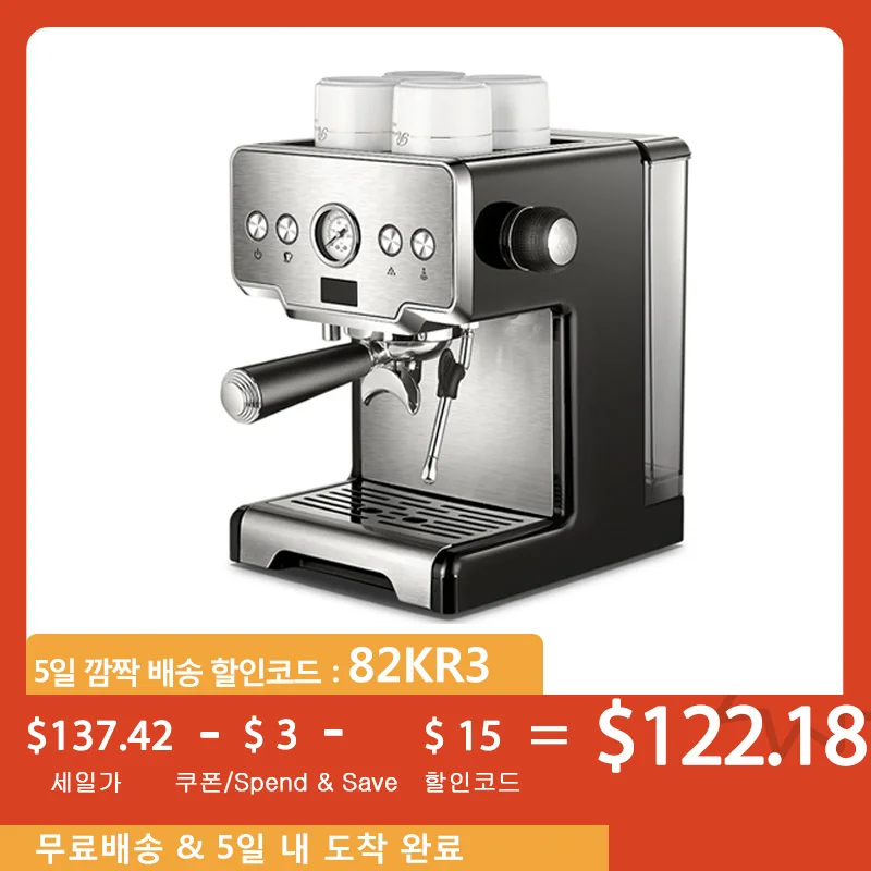 Coffee Machine CRM3605 for Home 15bar Coffee Maker Espresso Maker Semi-Automatic Pump Type Cappuccino Milk Bubble Maker
Coffee Machine CRM3605 for Home 15bar Coffee Maker Espresso Maker Semi-Automatic Pump Type Cappuccino Milk Bubble Maker