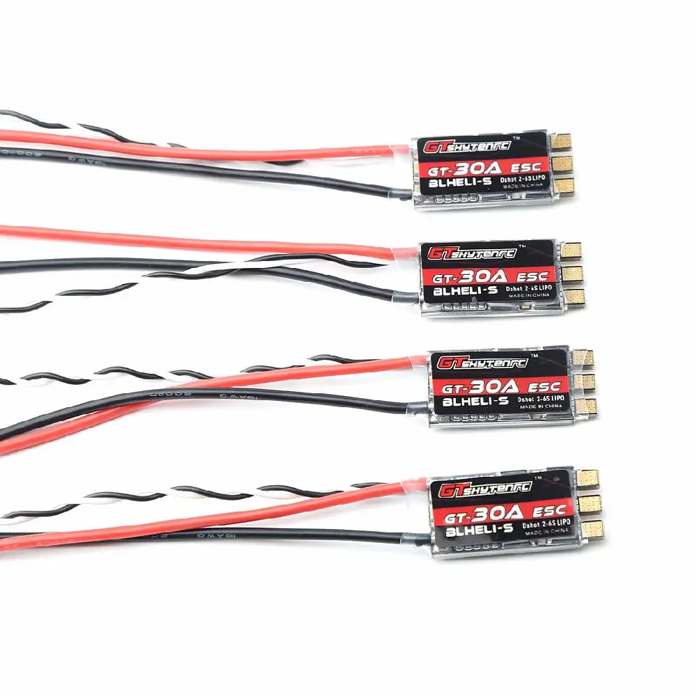 RCtown 4 шт. GTSKYTENRC FVT GT-30A BLlheli-s SPRING 30A ESC 2-6S поддерживает Mulitshot DSHOT Oneshot42 OneShot125