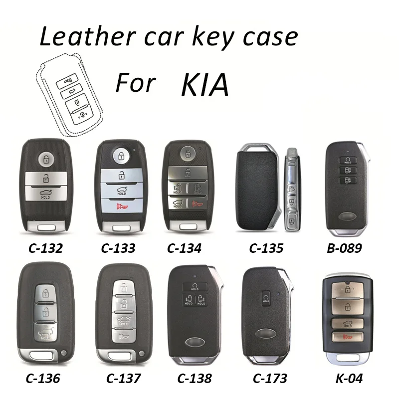 Кожаный чехол для автомобильных ключей KIA Seltos K2 K3 K4 K5 KX3 KX5 KX7 Sportage R RIO Carnival Carens Sorento L