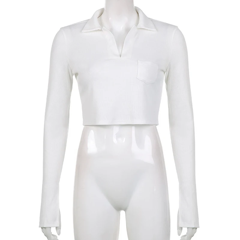 Женский топ с разрезом, Расклешенным рукавом и отложным воротником
Женский топ с разрезом, Расклешенным рукавом и отложным воротником