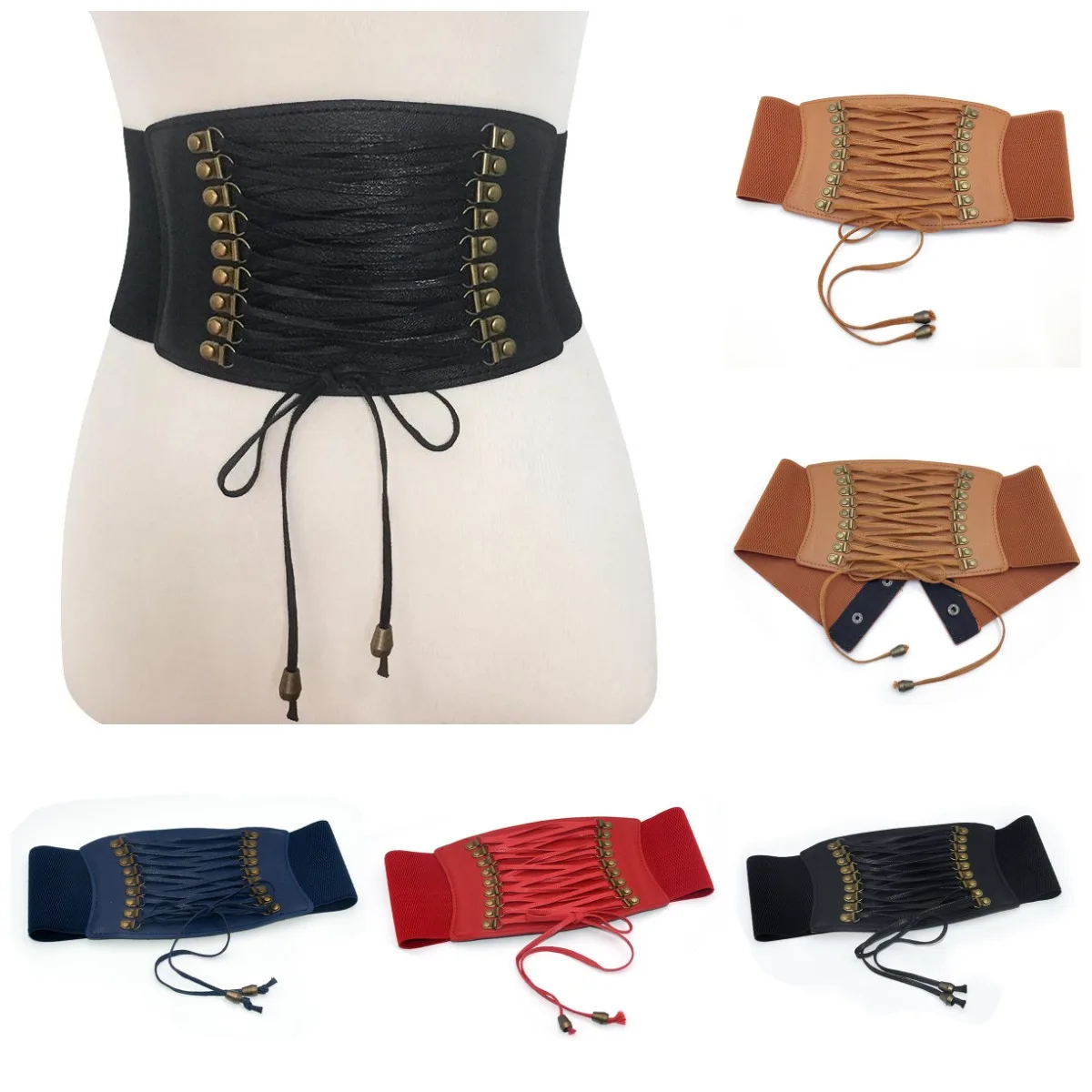 Black Red Brown Body Shapewear Women Punk Rivet Gothic Clothing Underbust Waist Cincher Sexy Bridal Corsets and Bustiers
Black Red Brown Body Shapewear Women Punk Rivet Gothic Clothing Underbust Waist Cincher Sexy Bridal Corsets and Bustiers