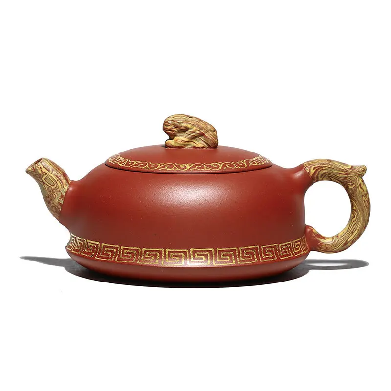 Painted purple clay teapot ruyichen Cao Zhigang handmade teapot large high grade tea set gift ground mud tea ceremony 
Painted purple clay teapot ruyichen Cao Zhigang handmade teapot large high grade tea set gift ground mud tea ceremony
