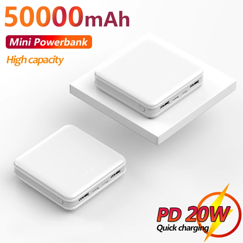 Mini Power Bank 50000mAh External Battery for Travel, Outing Portable Charger 2USB Interface One-way Fast Charging Power Bank
Mini Power Bank 50000mAh External Battery for Travel, Outing Portable Charger 2USB Interface One-way Fast Charging Power Bank