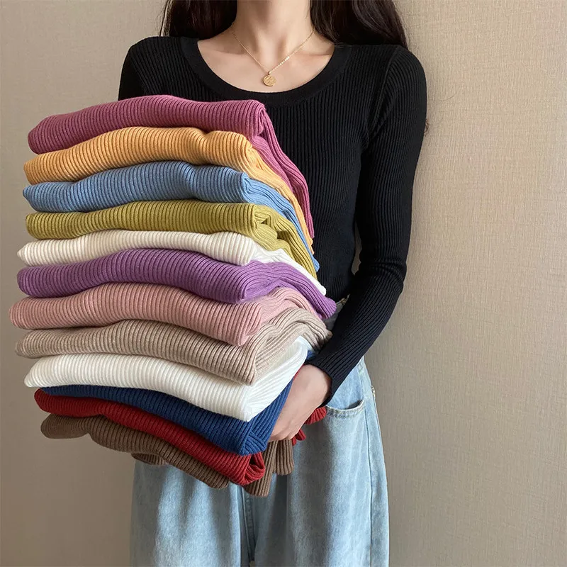 Autumn O-neck Solid Sweater Pullovers Basic Women Spring Slim Knitted Sweater Femal Long Sleeve Knit Tops sweater
Autumn O-neck Solid Sweater Pullovers Basic Women Spring Slim Knitted Sweater Femal Long Sleeve Knit Tops sweater
