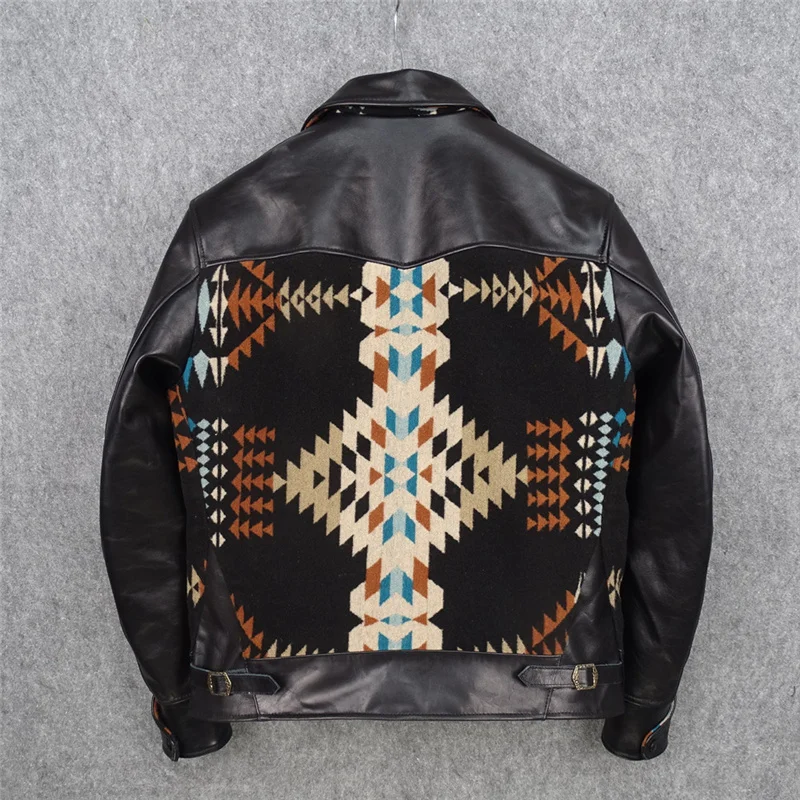 2021 Black Casual Style Genuine Leather Jacket Men Plus Size 5XL Single Breasted Real Natural Horsehide Spring Spliced Coat
2021 Black Casual Style Genuine Leather Jacket Men Plus Size 5XL Single Breasted Real Natural Horsehide Spring Spliced Coat
