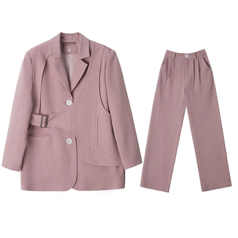 LANMREM Wide Leg Pants Two-piece Suit New Suit Collar Long Sleeve Pink Loose Fit Women Fashion Trend Spring Autumn 2021 2E1166
LANMREM Wide Leg Pants Two-piece Suit New Suit Collar Long Sleeve Pink Loose Fit Women Fashion Trend Spring Autumn 2021 2E1166