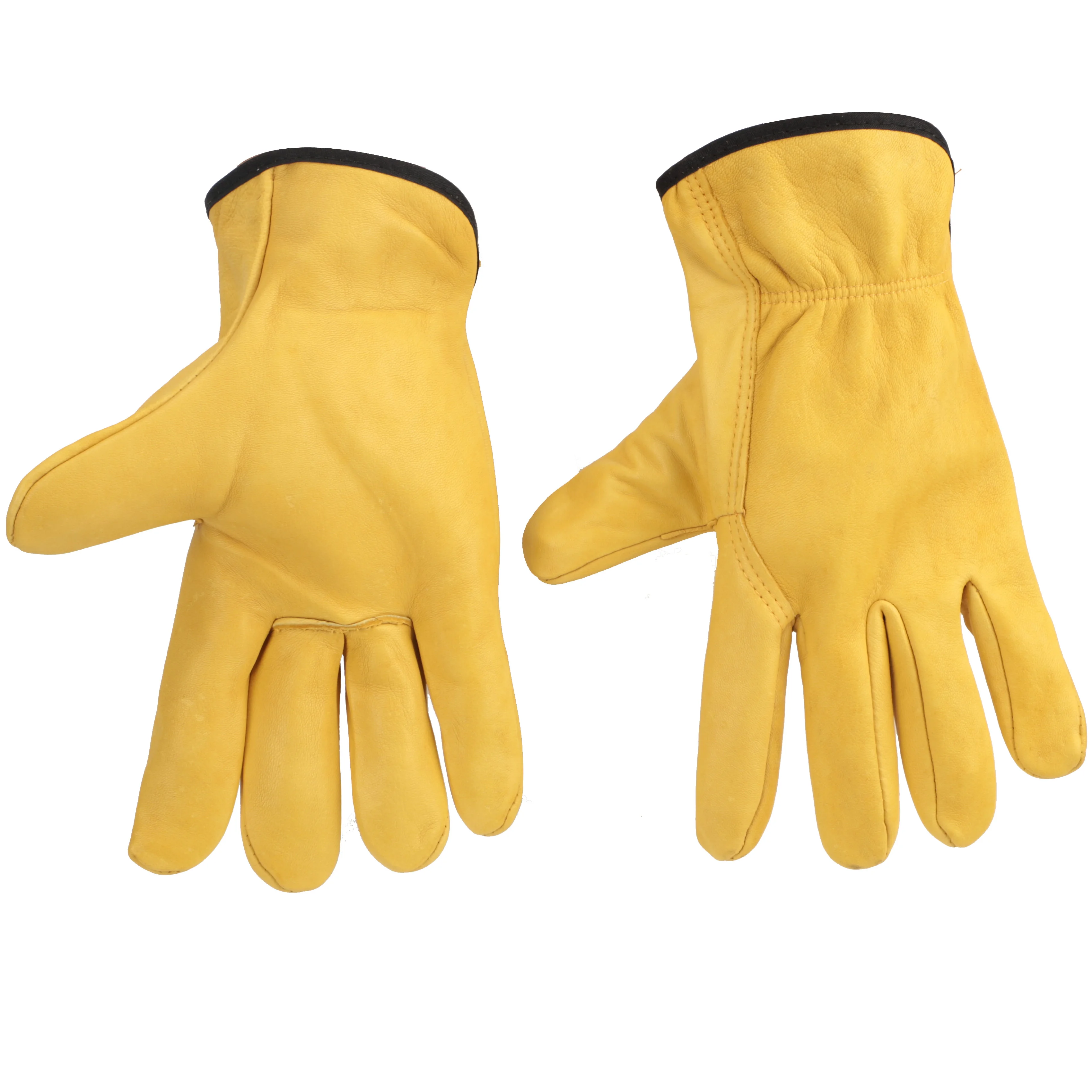 

HHPROTECT Leather Working Gloves Men's Work Cowhide Gloves Gardening Digging Planting Plant Flower Pruning Protective Glove