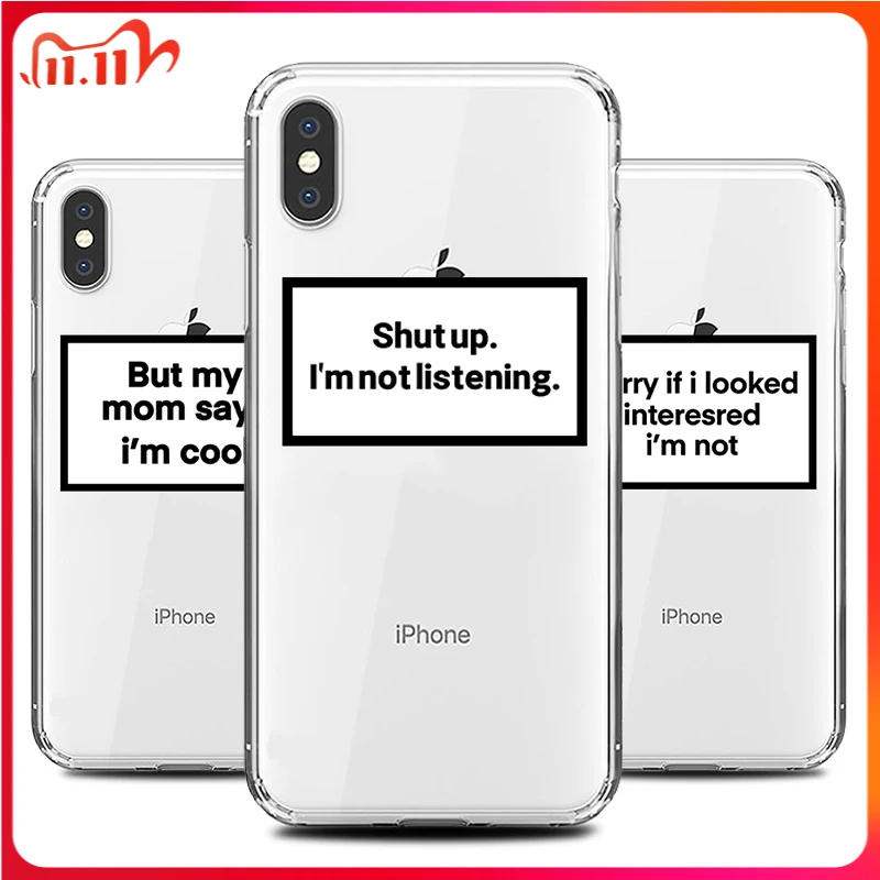 Funny Letters Phone Case for IPhone 7 8 11 12 13 Mini Plus Pro X XS MAX XR SE Cases Soft Silicone Fitted Back Accessories Covers
Funny Letters Phone Case for IPhone 7 8 11 12 13 Mini Plus Pro X XS MAX XR SE Cases Soft Silicone Fitted Back Accessories Covers