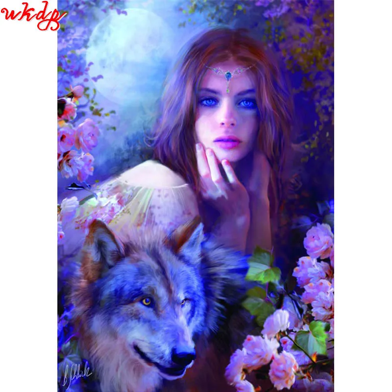 5D Diy Diamond Painting Kits Girl Wolf Flowers Midnight Full Square Moasic Embroidery Canvas Wall Art Home Decoration Gift
5D Diy Diamond Painting Kits Girl Wolf Flowers Midnight Full Square Moasic Embroidery Canvas Wall Art Home Decoration Gift