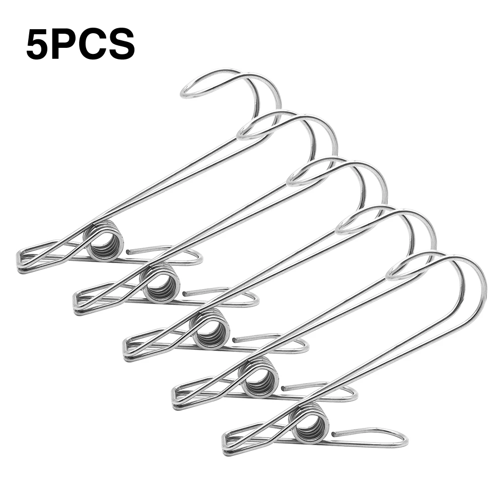 5pcs Hanger Home With Hook Photo Sheet Travel Clothes Peg Laundry Multi Purpose Stainless Steel Beach Clamp Portable Towel Clip
5pcs Hanger Home With Hook Photo Sheet Travel Clothes Peg Laundry Multi Purpose Stainless Steel Beach Clamp Portable Towel Clip