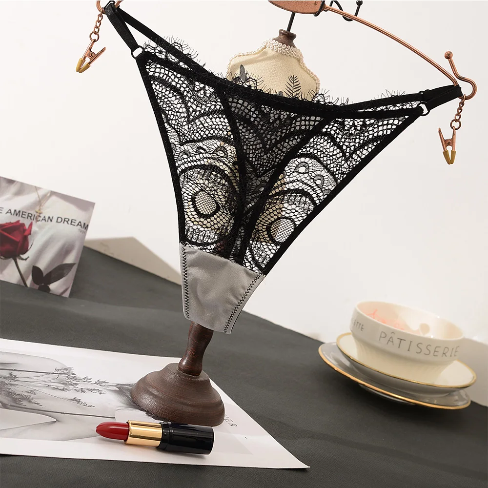 Satin Sexy String T Back Thong Transparant Female Lingerie Low Waist Seduction Lace Thongs Hot Girl Style Knickers
Satin Sexy String T Back Thong Transparant Female Lingerie Low Waist Seduction Lace Thongs Hot Girl Style Knickers