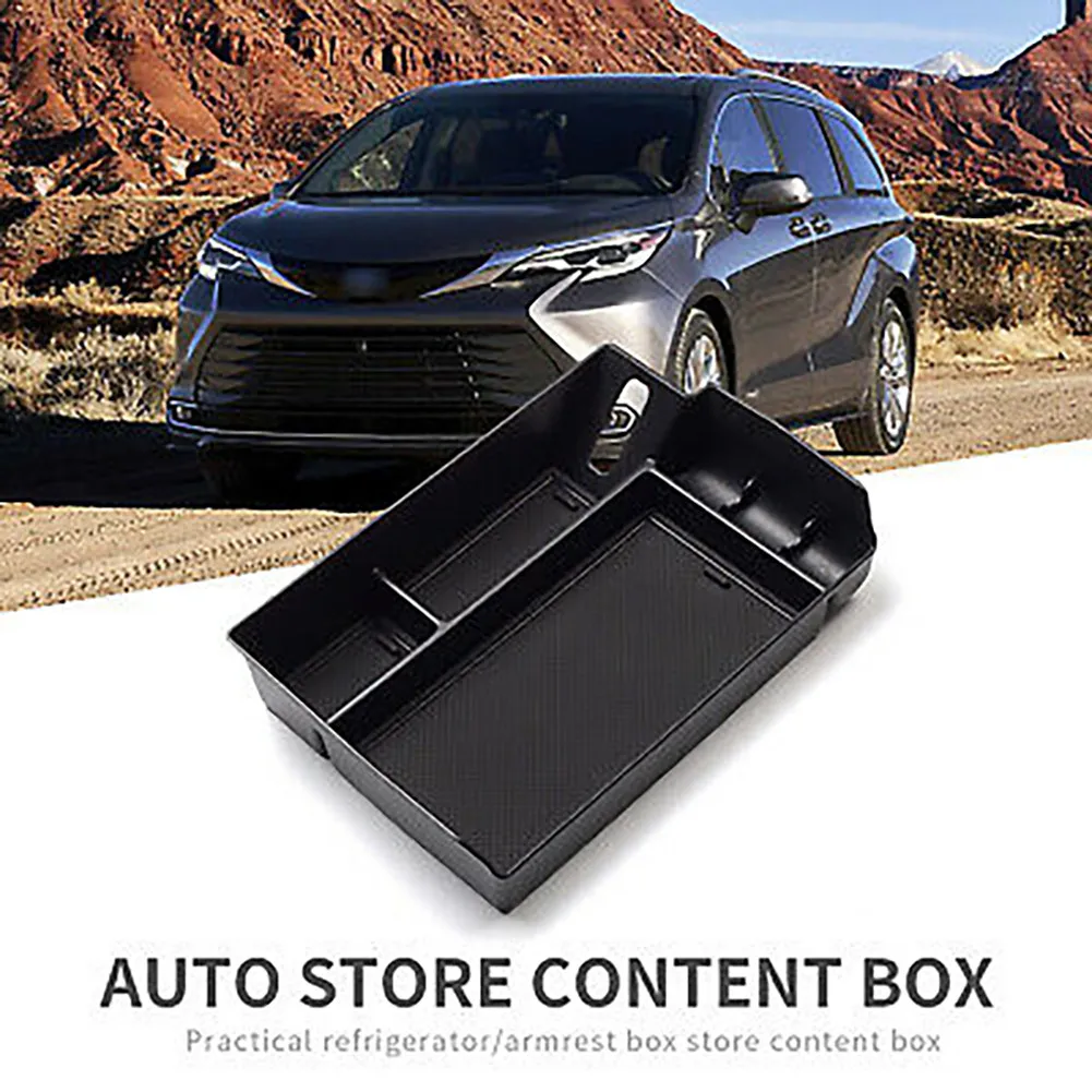 

For Toyota Sienna 2021 Black Central Armrest Storage Box Storage net Environmentally Friendly Durable Car Accessories