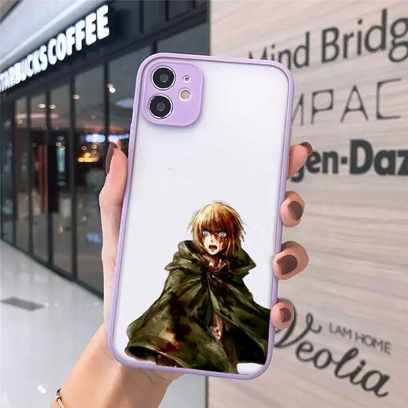 Armin Arlert Attack on Titan anime Phone Case matte transparent For iphone 7 8 11 12 plus mini x xs xr pro max cover
Armin Arlert Attack on Titan anime Phone Case matte transparent For iphone 7 8 11 12 plus mini x xs xr pro max cover