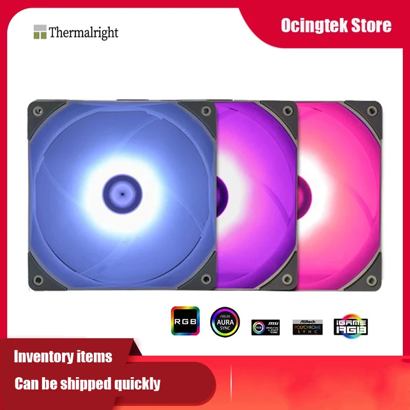 Thermalright 3in1 TL-C12R-L 120mm fan 12V/4pin RGB PC Computer case CPU cooling fans For MSI AURA sync
Thermalright 3in1 TL-C12R-L 120mm fan 12V/4pin RGB PC Computer case CPU cooling fans For MSI AURA sync