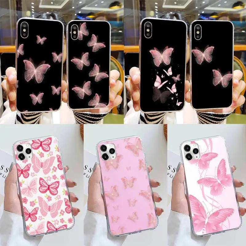 Beauty pink Butterfly Phone Case for iPhone 11 12 13 mini pro XS MAX 8 7 6 6S Plus X 5S SE 2020 XR cover
Beauty pink Butterfly Phone Case for iPhone 11 12 13 mini pro XS MAX 8 7 6 6S Plus X 5S SE 2020 XR cover