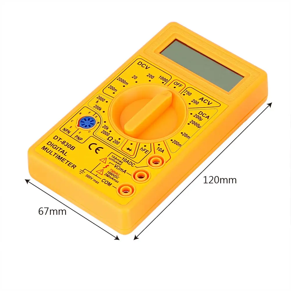 DIYWORK Ohmmeter Volt Tester Electrical Instrument LCD Auto Range Digital Voltmeter Analysis Instrument DT-830B Multimeter
DIYWORK Ohmmeter Volt Tester Electrical Instrument LCD Auto Range Digital Voltmeter Analysis Instrument DT-830B Multimeter