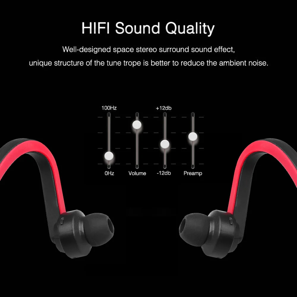 Kebidu универсальные Спортивные Беспроводные наушники S9 Bluetooth 4 0 гарнитура для iphone