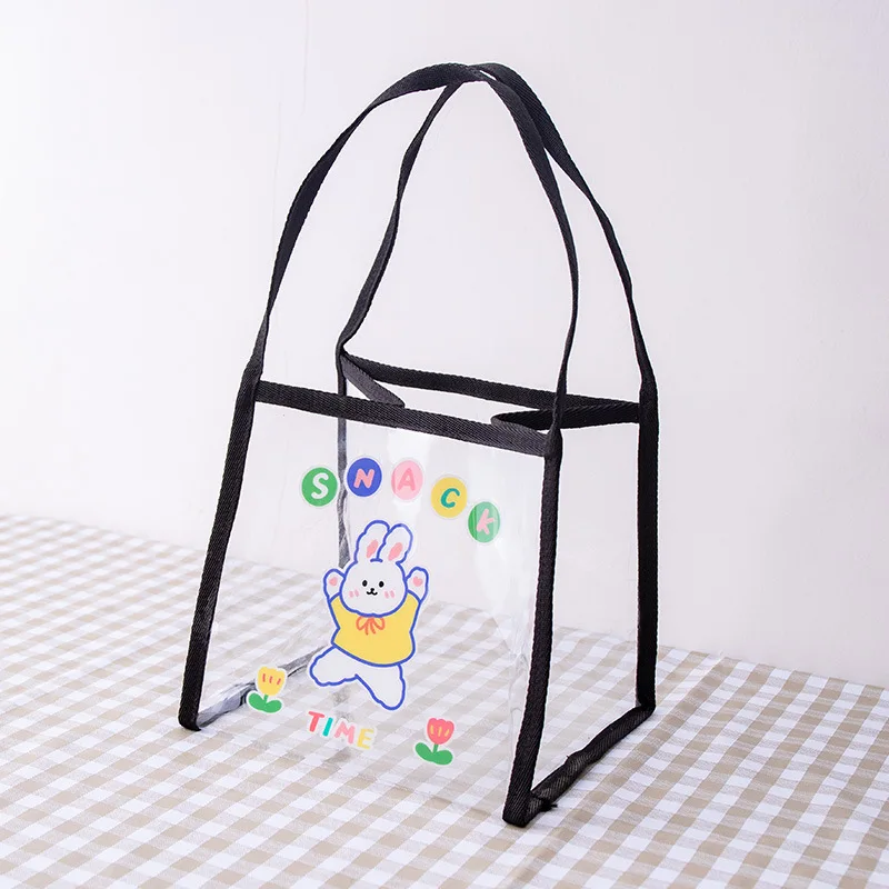 1pc Handbag Fresh Transparent PVC Waterproof Cosmetic Bag Cartoon Large Capacity Shopping Bag Storage Bag Kitchen Storage
1pc Handbag Fresh Transparent PVC Waterproof Cosmetic Bag Cartoon Large Capacity Shopping Bag Storage Bag Kitchen Storage