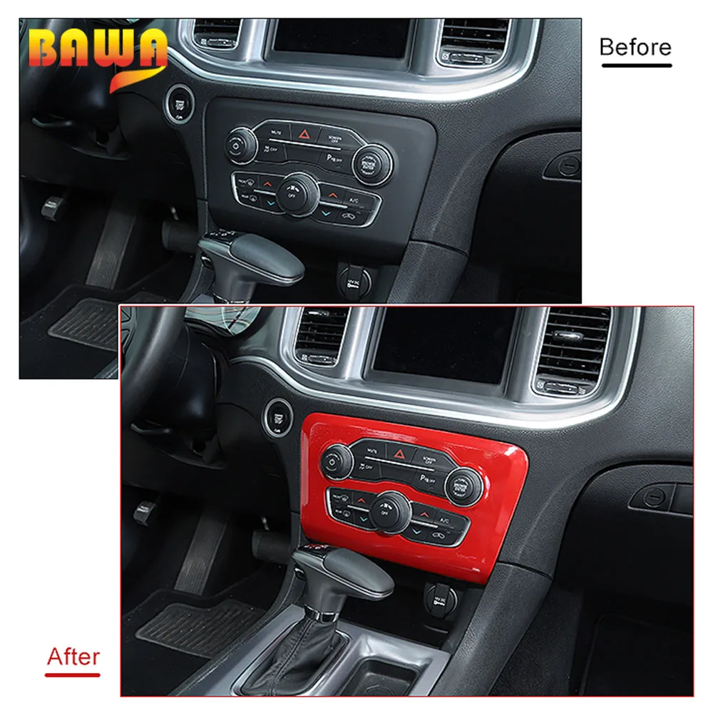 BAWA Interior Mouldings Air Conditioning Control Panel Decoration Cover Internal Stickers Accessories For Dodge Charger 2015+
BAWA Interior Mouldings Air Conditioning Control Panel Decoration Cover Internal Stickers Accessories For Dodge Charger 2015+