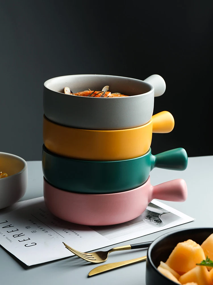 Fashion large-capacity ceramic handle bowl ravioli rice bowl Nordic style home fruit salad soup bowl noodle breakfast bowl
Fashion large-capacity ceramic handle bowl ravioli rice bowl Nordic style home fruit salad soup bowl noodle breakfast bowl
