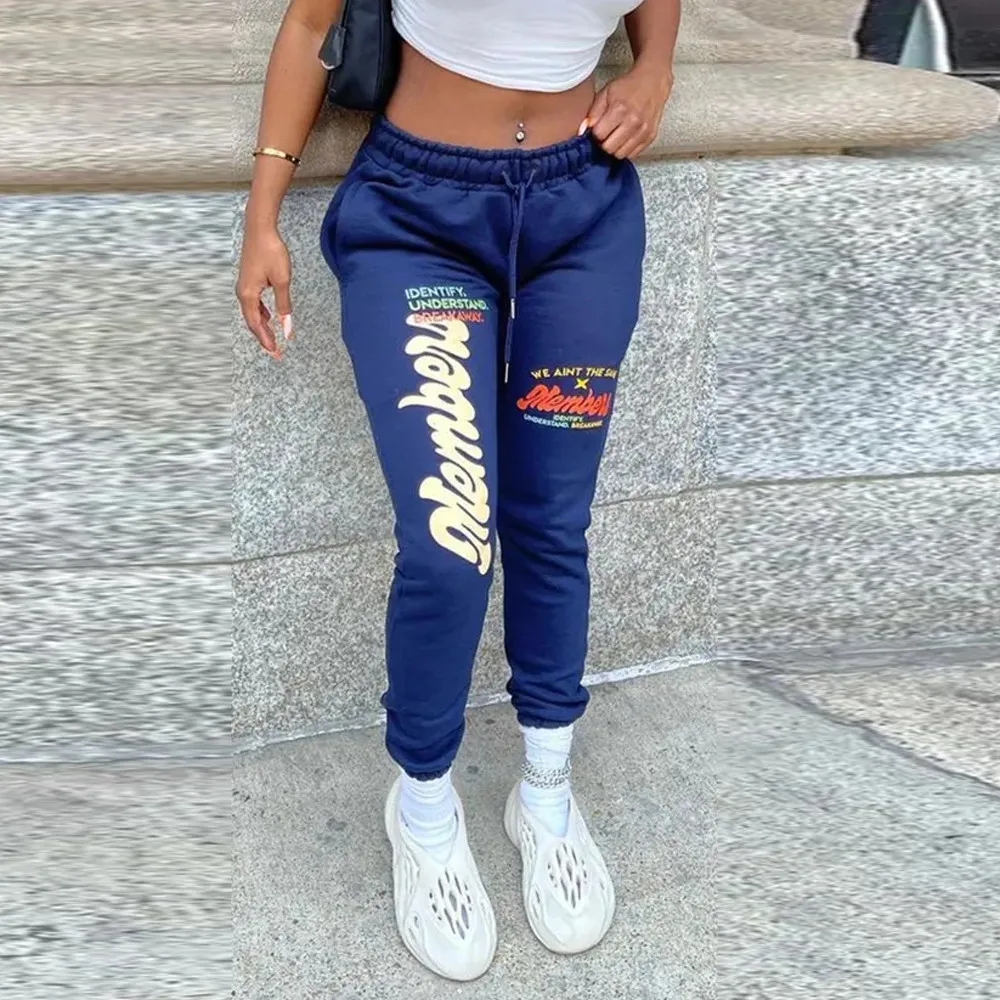 Letter Printed High Waist Jogger Sweatpant Women Casual Drawstring Sportswear Trouser Active Wear Workout Long Pant Capris
Letter Printed High Waist Jogger Sweatpant Women Casual Drawstring Sportswear Trouser Active Wear Workout Long Pant Capris