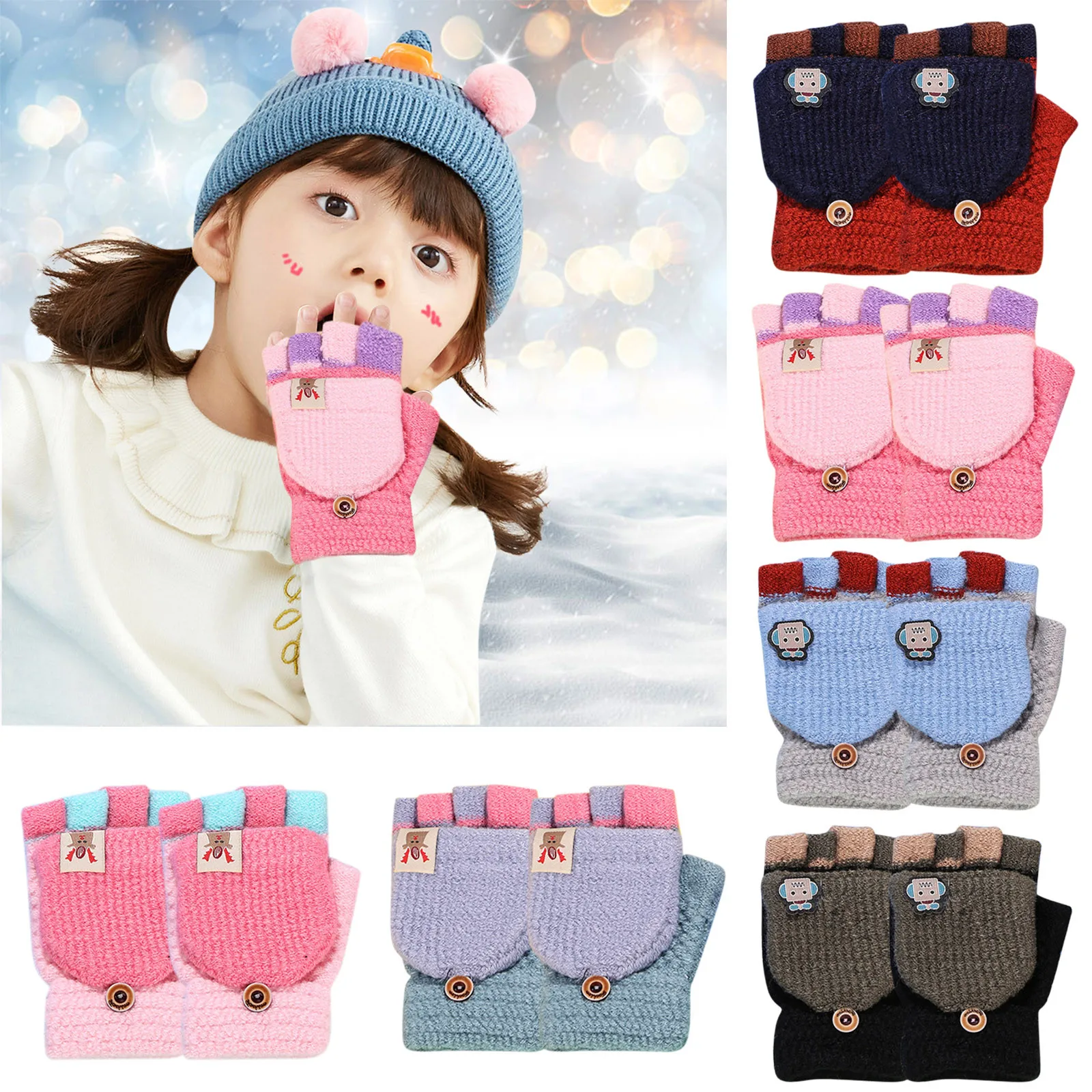 Kids Cat Printed Gloves Creative Fashion Mobile Phone Belt Screen Knitted Gloves Thick Warm Winter Gloves Варежки Детские Зимние
Kids Cat Printed Gloves Creative Fashion Mobile Phone Belt Screen Knitted Gloves Thick Warm Winter Gloves Варежки Детские Зимние
