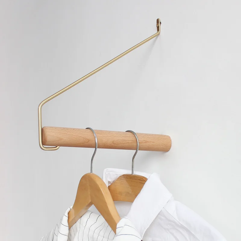 Nordic brass beech sticks plain color hanger single pole decorative wall wooden creative hooks homestay hotel storage
Nordic brass beech sticks plain color hanger single pole decorative wall wooden creative hooks homestay hotel storage