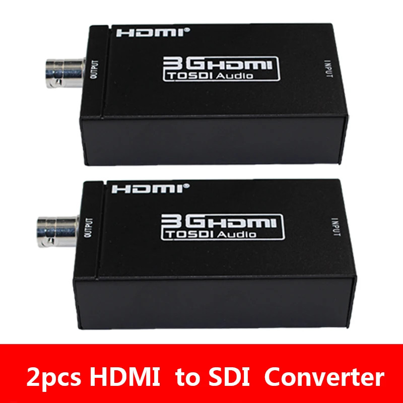 

2 Piece HDMI To SDI SD-SDI HD-SDI 3G-SDI HD Video Converter With EU OR UK OR US OR AU Power Adapter