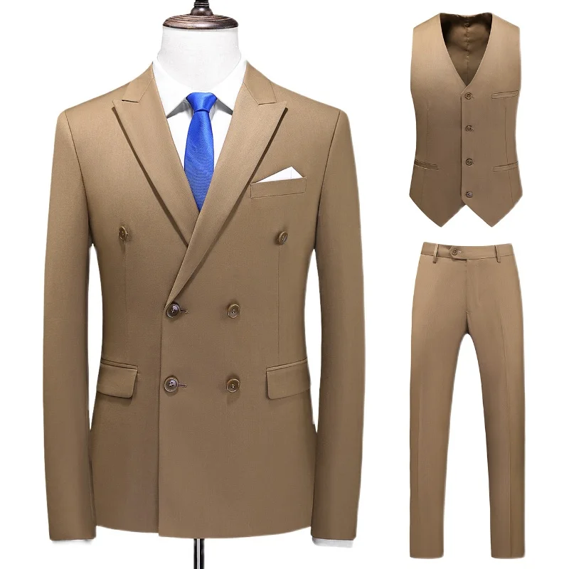 3Pieces Wedding Suit Men Clothing Fashion Double Breasted Solid Slim Fit Business Formal Wear Casual Tuxedo Dress Plus Size 6XL
3Pieces Wedding Suit Men Clothing Fashion Double Breasted Solid Slim Fit Business Formal Wear Casual Tuxedo Dress Plus Size 6XL