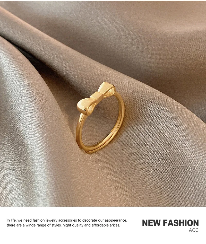 2021 Classic sweet women open ring Bowknot Design adjustable ring Matte Gold jewelry Engagement Accessory For Women
2021 Classic sweet women open ring Bowknot Design adjustable ring Matte Gold jewelry Engagement Accessory For Women