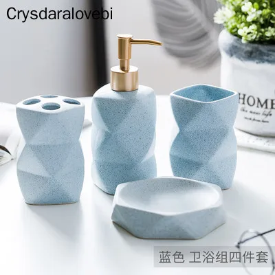 Simple Blue Ceramic Wash Bathroom Set Bamboo Wood Tray Nordic Bathroom Accessories Kit Wedding Set Toothbrush holder Dispenser
Simple Blue Ceramic Wash Bathroom Set Bamboo Wood Tray Nordic Bathroom Accessories Kit Wedding Set Toothbrush holder Dispenser