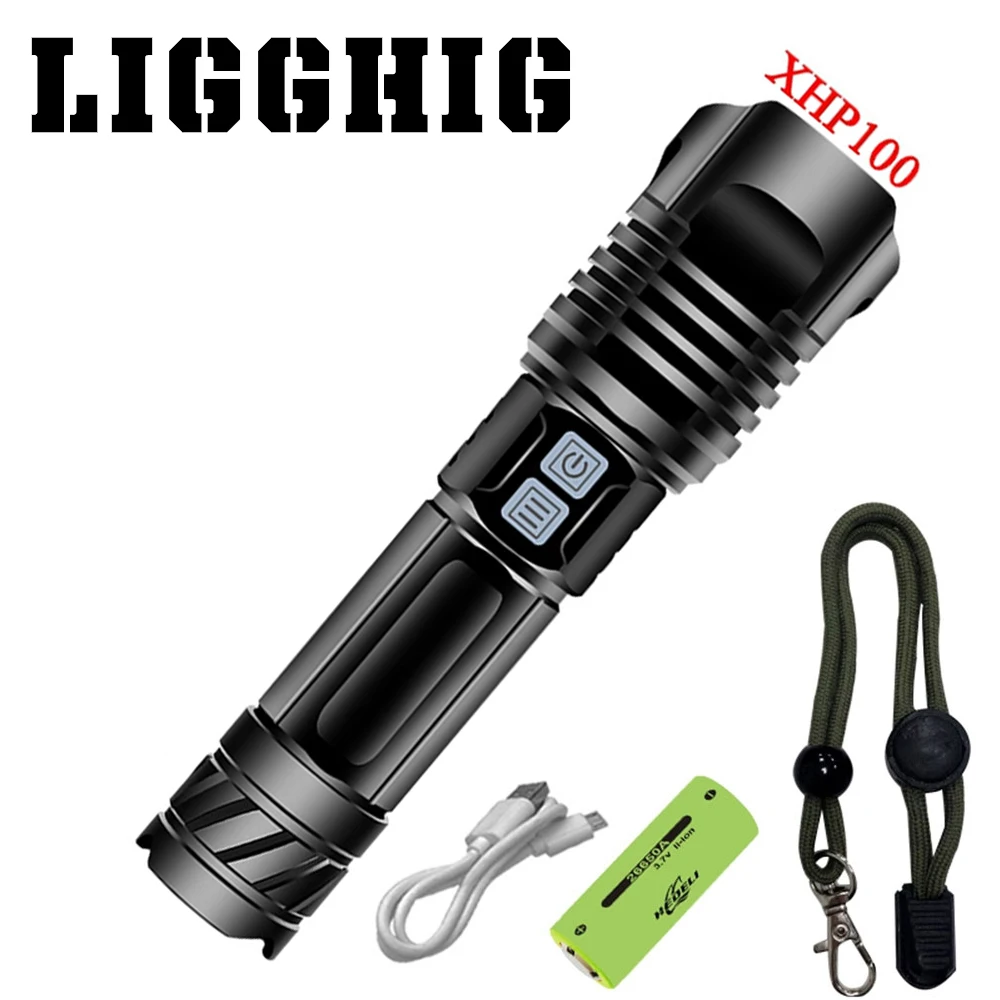 Portable XHP100 Strong LED Flashlight USB Rechargeable LED Torch Multifunctional Zoom Tactical Flashlight For Fishing Camping
Portable XHP100 Strong LED Flashlight USB Rechargeable LED Torch Multifunctional Zoom Tactical Flashlight For Fishing Camping