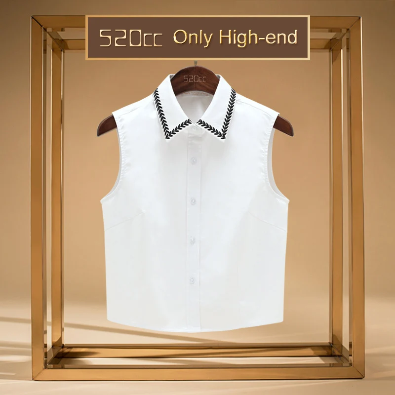 High Quality White Cotton Women's Fake Shirt Collar Lapel False Collar Woman Sleeveless Short Shirt Clothes Accessories 381-L331
High Quality White Cotton Women's Fake Shirt Collar Lapel False Collar Woman Sleeveless Short Shirt Clothes Accessories 381-L331