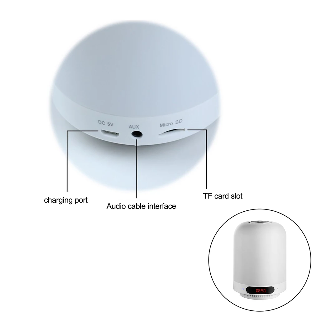 Night Light Bluetooth/TF Speaker Rechargeable Color Changing Touch Control Dimmable Bedside Lamp
Night Light Bluetooth/TF Speaker Rechargeable Color Changing Touch Control Dimmable Bedside Lamp