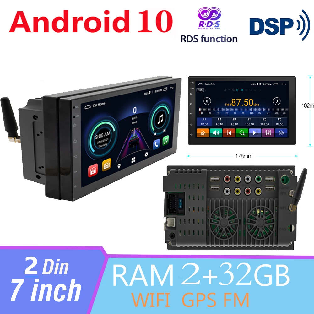 Android 10 2 Din Car radio Multimedia Video Player Universal auto Stereo GPS MAP For Volkswagen Nissan Hyundai Kia toyota CR-V
Android 10 2 Din Car radio Multimedia Video Player Universal auto Stereo GPS MAP For Volkswagen Nissan Hyundai Kia toyota CR-V
