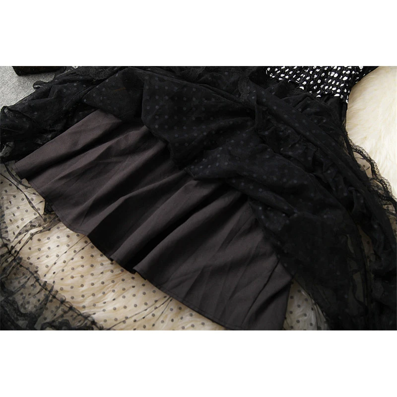 Holiday Dress Runway Designers 2020 New Summer Clothes for Women Fashion Polka Dot Patchwork Long Sexy Mesh Lace Dress Black
Holiday Dress Runway Designers 2020 New Summer Clothes for Women Fashion Polka Dot Patchwork Long Sexy Mesh Lace Dress Black