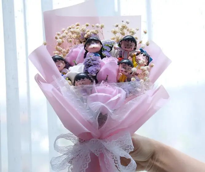 Chibi Maruko-chan cartoon soap flower plush bouquet toy Valentine's Day birthday Gifts toy
Chibi Maruko-chan cartoon soap flower plush bouquet toy Valentine's Day birthday Gifts toy