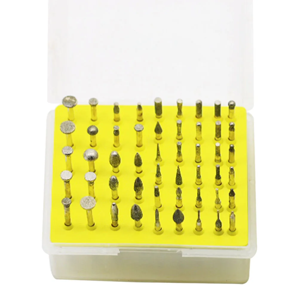 50pcs Polishing Bits Industrial Grinding Heads With 3mm Shank Diamond Rotary Burr Set DIY Tool Woodworking Abrasive Carving Home
50pcs Polishing Bits Industrial Grinding Heads With 3mm Shank Diamond Rotary Burr Set DIY Tool Woodworking Abrasive Carving Home