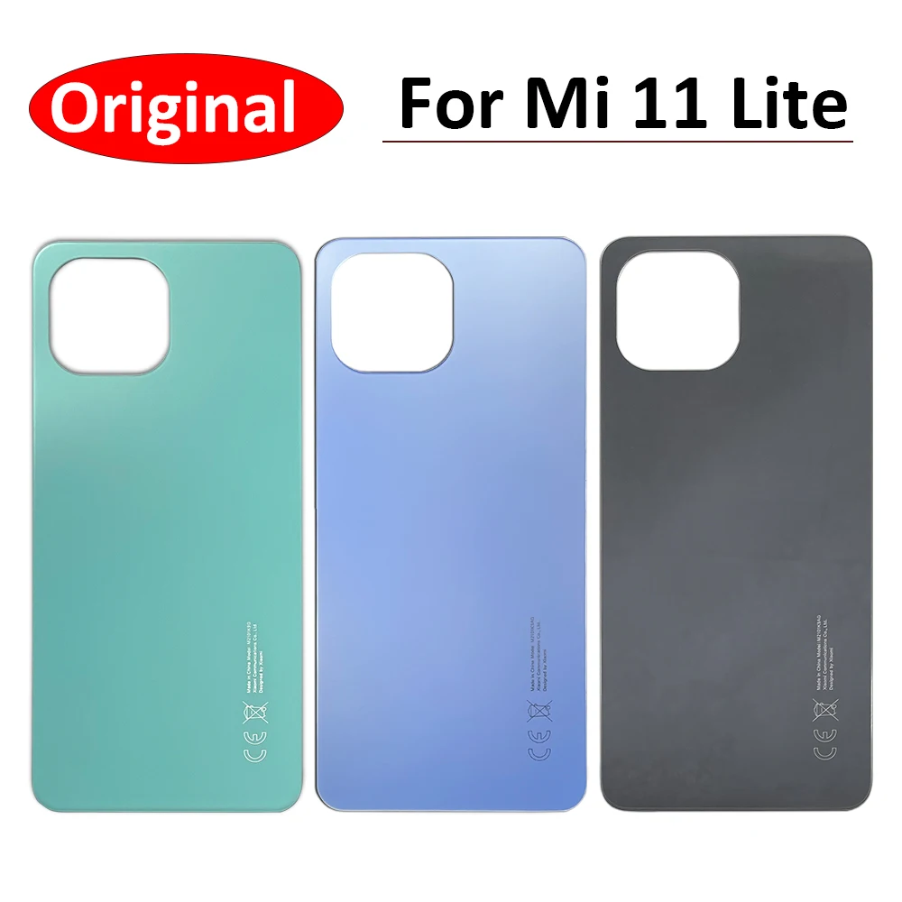 100% оригинал для Xiaomi Mi 11 Lite 5G задняя крышка аккумулятора стекло дверь замена