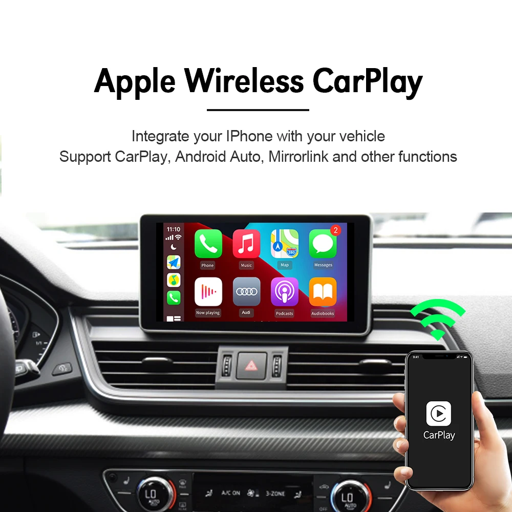 Carlinkit 2 0 Декодер Беспроводной CarPlay Android авто для AUDI все модели A1 A3 A4 A5 A6 A7 A8 Q2 Q3 Q4 Q5 Q7