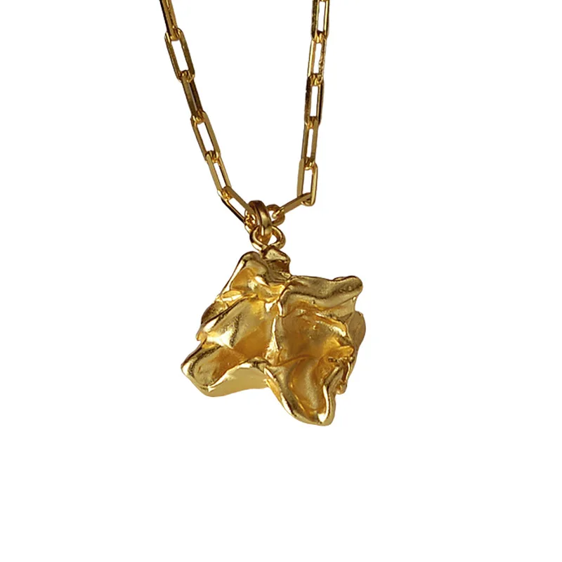 S925 Sterling Silver Irregular Rock Shape Charm Necklace No Zircon Stone 18K Gold Chain Necklace for Women Wedding Party
S925 Sterling Silver Irregular Rock Shape Charm Necklace No Zircon Stone 18K Gold Chain Necklace for Women Wedding Party