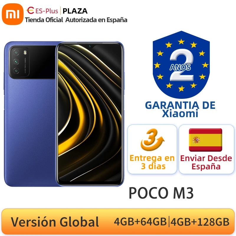 Глобальная версия POCO M3 4GB 64GB/128GB Смартфон Snapdragon 662 Octa Core 6 53 "DotDrop Дисплей 48MP