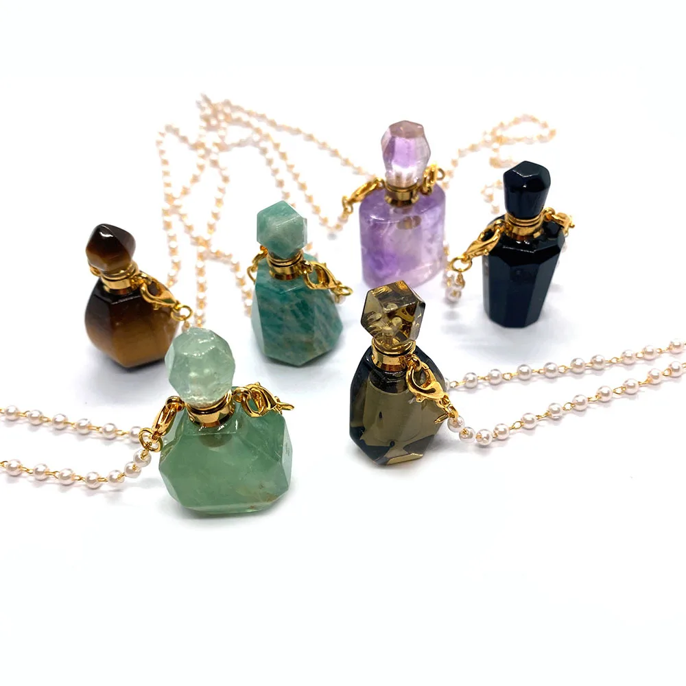 Ladies Perfume Bottle Pendant Necklace Charm Pendant Jewelry Essential Oil Aromatherapy Bottle Diffuser Aura Exquisite Chain
Ladies Perfume Bottle Pendant Necklace Charm Pendant Jewelry Essential Oil Aromatherapy Bottle Diffuser Aura Exquisite Chain