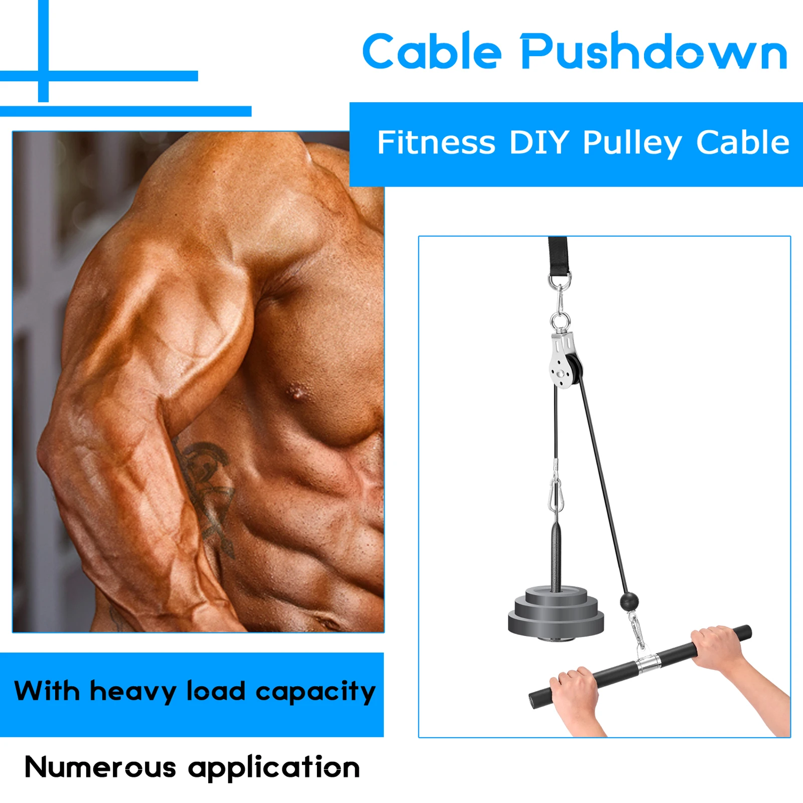 Home Training Fitness Equipment DIYSelf Made Fitness Apparatus Strength Pull Down Pulley Rope Tricep Training Body Bulding Tools
Home Training Fitness Equipment DIYSelf Made Fitness Apparatus Strength Pull Down Pulley Rope Tricep Training Body Bulding Tools