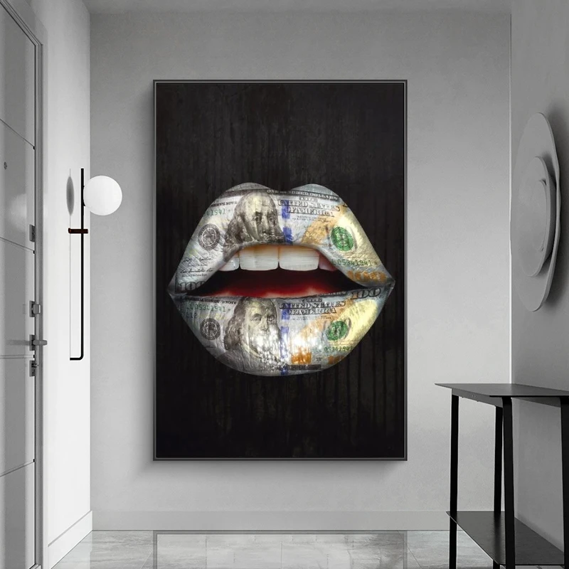 Money on Mouth Inspirational Street Canvas Art Posters and Prints Lips Graffiti Art Canvas Paintings on The Wall Art Pictures
Money on Mouth Inspirational Street Canvas Art Posters and Prints Lips Graffiti Art Canvas Paintings on The Wall Art Pictures