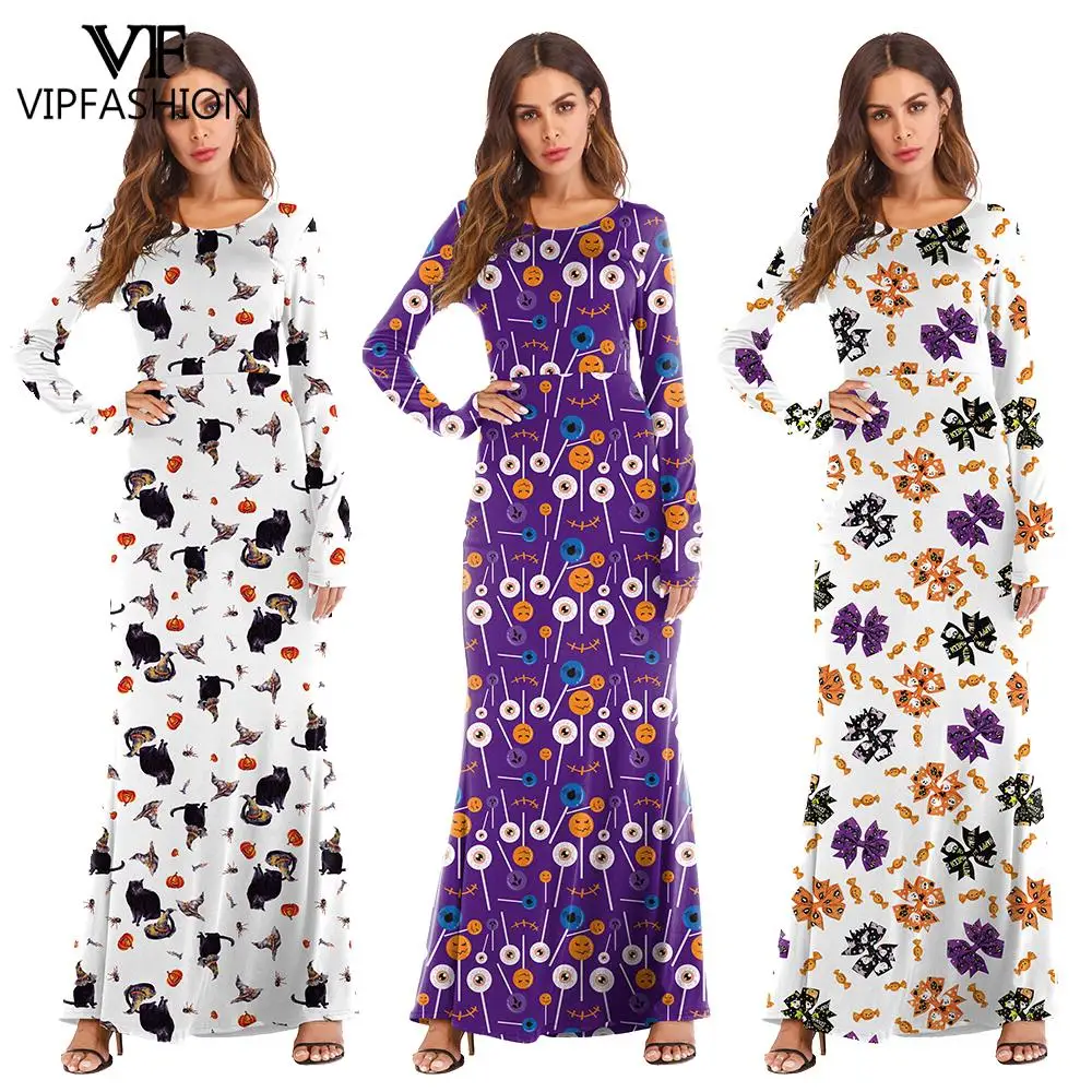 VIP модная одежда для Хэллоуина, карнавала, вечеринки, косплея, представления, длинные платья с принтом конфет 
VIP модная одежда для Хэллоуина, карнавала, вечеринки, косплея, представления, длинные платья с принтом конфет