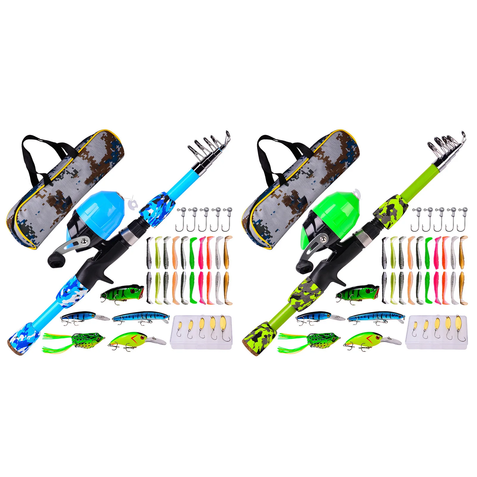 Kids Fishing Pole Set Full Kits With Telescopic Fishing Rod And Spinning Reel Baits Hooks Saltwater Freshwater Excellently
Kids Fishing Pole Set Full Kits With Telescopic Fishing Rod And Spinning Reel Baits Hooks Saltwater Freshwater Excellently