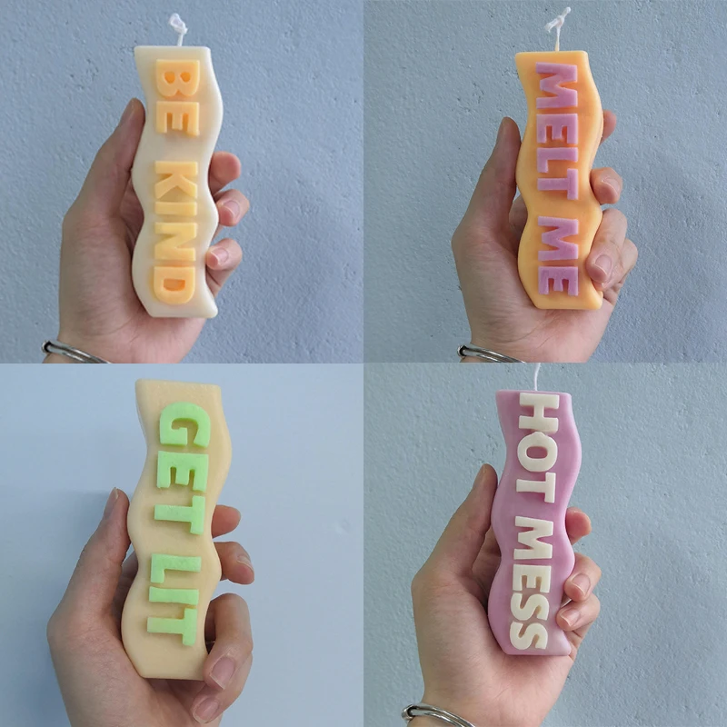 DIY 3D Letter Wave Candle Silicone Mold Handmade Soap Resin Ice Cube Mould Home Party Decoration Gift Candle Making Kit Wax Melt
DIY 3D Letter Wave Candle Silicone Mold Handmade Soap Resin Ice Cube Mould Home Party Decoration Gift Candle Making Kit Wax Melt