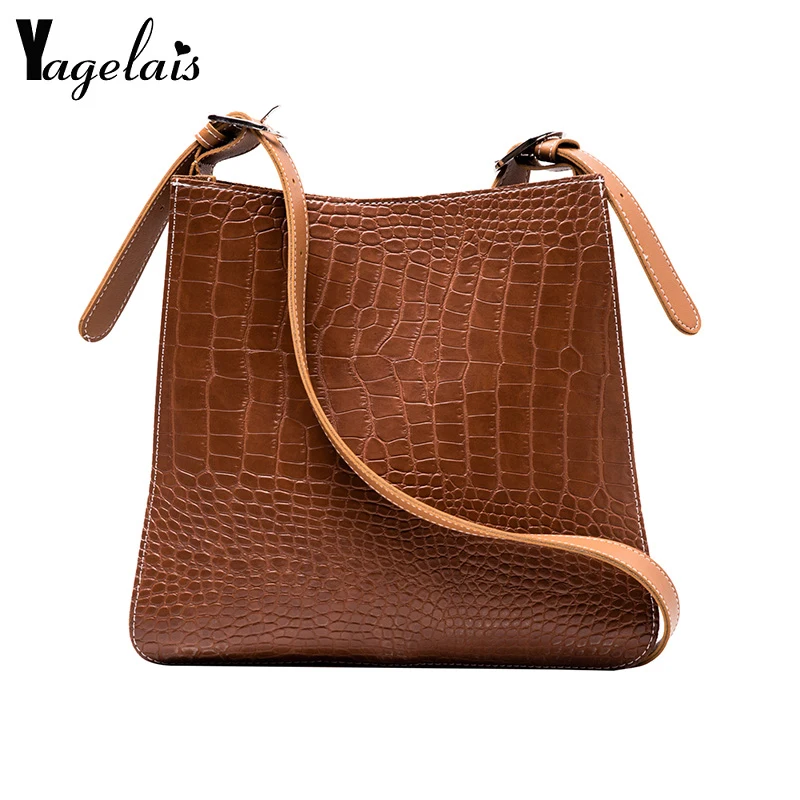 Vintage Fashion Female Tote bag New Quality PU Leather Women's Designer Handbag Alligator Bucket bag Shoulder Messenger Bag
Vintage Fashion Female Tote bag New Quality PU Leather Women's Designer Handbag Alligator Bucket bag Shoulder Messenger Bag