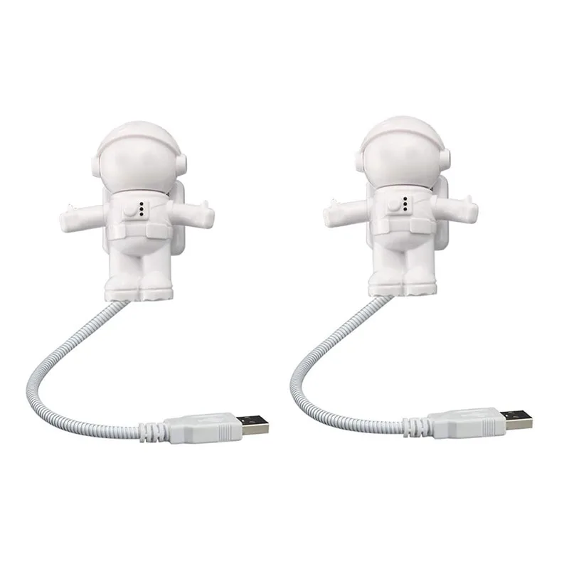2 Pieces of USB LED Reading Light, Creative Astronaut Astronaut Goggles, Flexible USB Light LED Laptop Light On/Off